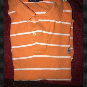 Polo Ralph Lauren Orange Striped Polo Shirt Men's
